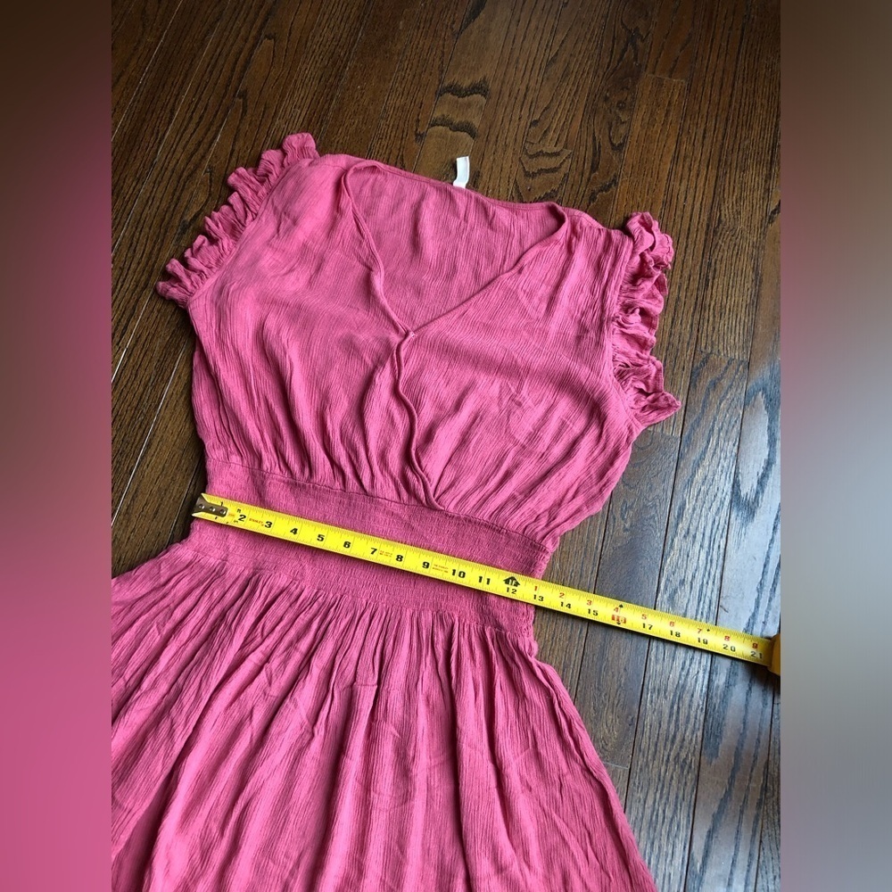 Elan Women’s M Rose Pink Short Lightweight Gauze Dress w/Smocked Waist - EUC! - Picture 8 of 11
